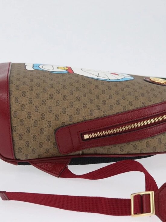 GUCCI Micro GG Supreme Doraemon Backpack PVC Beige Gold 647816 Auth LNZ825SAM main image 13
